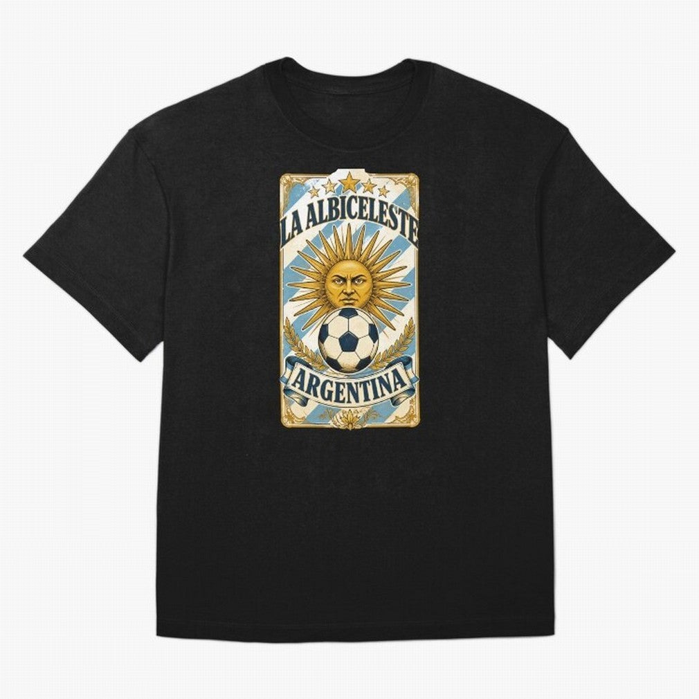 Argentina Soccer Sun - La Albiceleste Vintage Champions Football Fan T-Shirt Classic T-Shirt Bring International Match Energy to FIFA World Cup 2026 Group Stage Inspired by Messi, Brazil Energy, Championship Spirit, Famous Goals, Roaring Crowds and