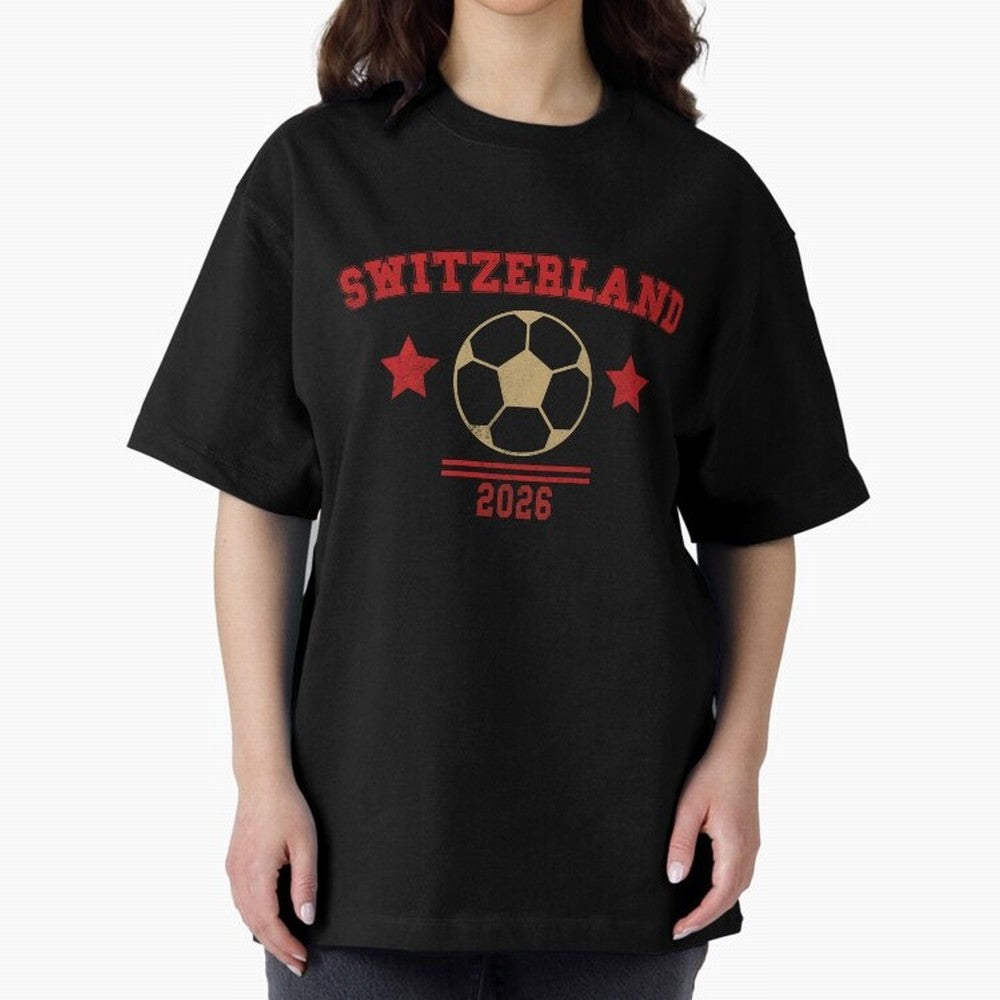 Switzerland ¡ª Vintage Soccer Tee Classic T-Shirt Carry the Dream of FIFA World Cup 2026 Group Stage Spirit, Driven by Argentina and Brazil, Messi and Cristiano Ronaldo, Football History, Final Match Energy, Crowd Noise and Once in a Lifetime