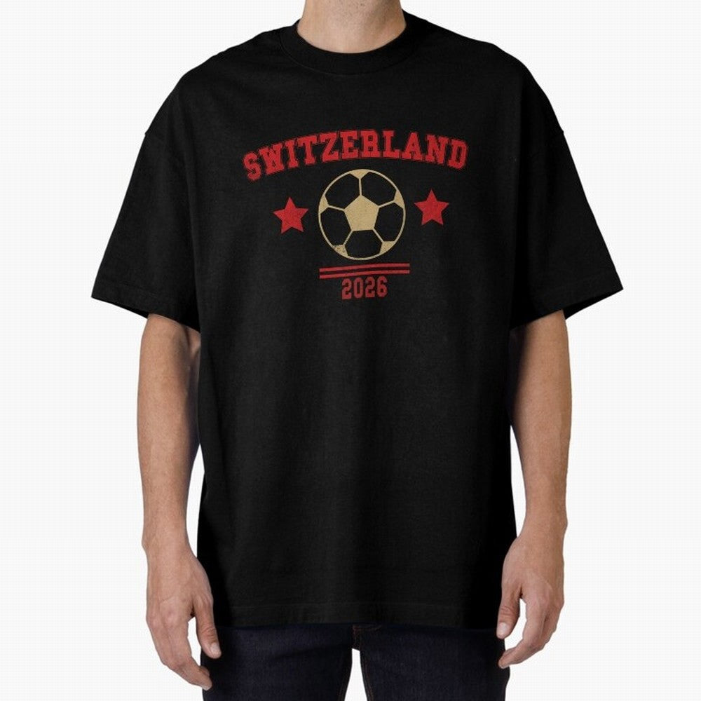 Switzerland ¡ª Vintage Soccer Tee Classic T-Shirt Carry the Dream of FIFA World Cup 2026 Group Stage Spirit, Driven by Argentina and Brazil, Messi and Cristiano Ronaldo, Football History, Final Match Energy, Crowd Noise and Once in a Lifetime
