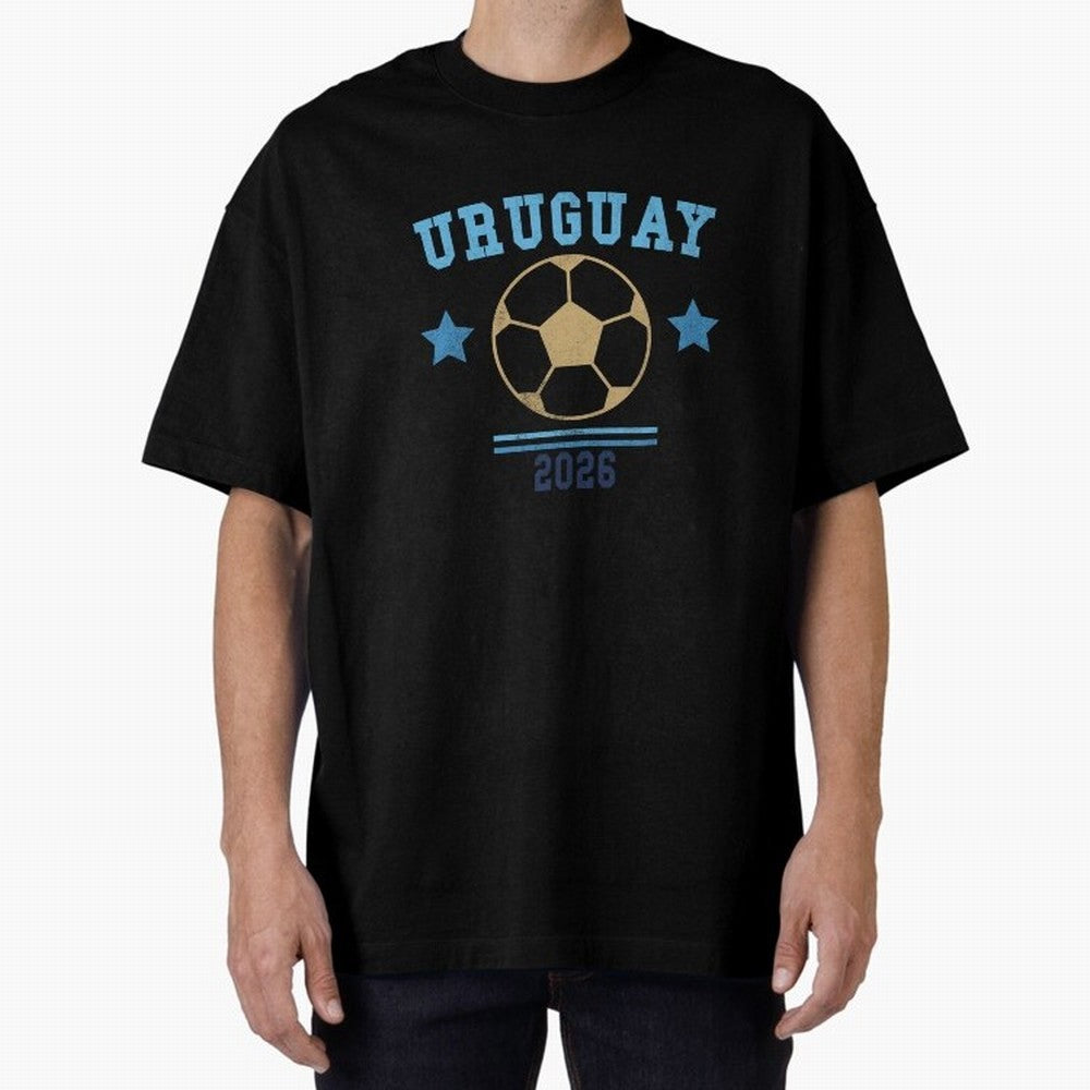 Uruguay 2026 ¡ª Vintage Soccer Tee Classic T-Shirt Carry the Dream of Match Day Hype around FIFA World Cup 2026 Group Stage, CR7 and Messi, England, France and Netherlands, Worldwide Fan Energy, Dramatic Goals, Stadium Lights and Championship