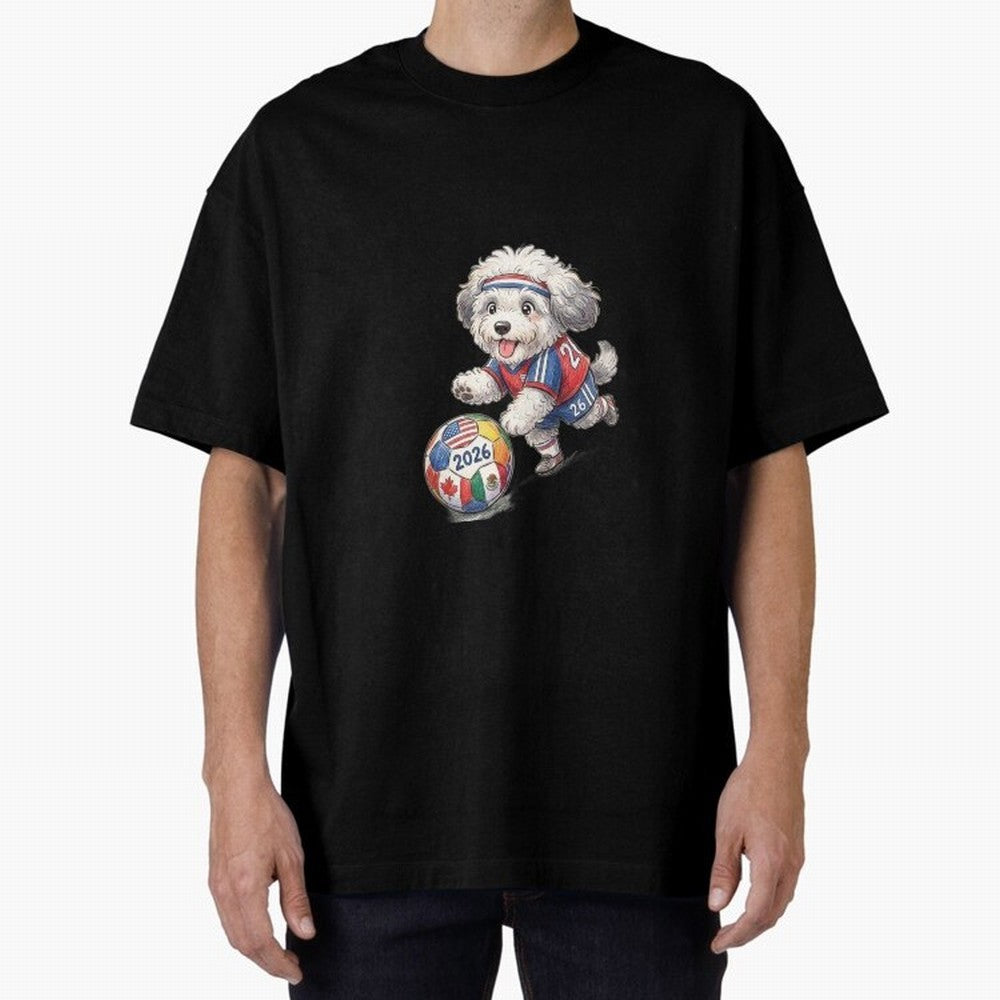 Cute Sheepdog Soccer Star - 2026 World Cup Fluffy Puppy Classic T-Shirt Celebrate Every Goal in FIFA World Cup 2026 Group Stage for Fans of CR7 and Messi and Argentina and Brazil, Bringing Goal Celebration Energy, Supporter Heritage, Football Icons