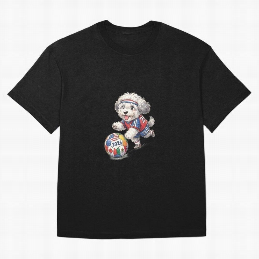 Cute Sheepdog Soccer Star - 2026 World Cup Fluffy Puppy Classic T-Shirt Celebrate Every Goal in FIFA World Cup 2026 Group Stage for Fans of CR7 and Messi and Argentina and Brazil, Bringing Goal Celebration Energy, Supporter Heritage, Football Icons
