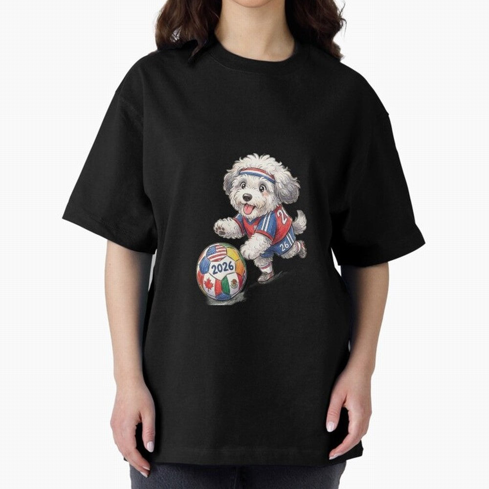 Cute Sheepdog Soccer Star - 2026 World Cup Fluffy Puppy Classic T-Shirt Celebrate Every Goal in FIFA World Cup 2026 Group Stage for Fans of CR7 and Messi and Argentina and Brazil, Bringing Goal Celebration Energy, Supporter Heritage, Football Icons