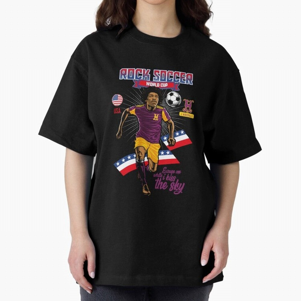Rock Soccer World Cup Classic T-Shirt Stand Proud for FIFA World Cup 2026 Group Stage Connected to Messi and Cristiano Ronaldo, France and Portugal Energy, Vintage Soccer Flavor, Modern Football Stars, National Flags and Final Night Emotion; Great
