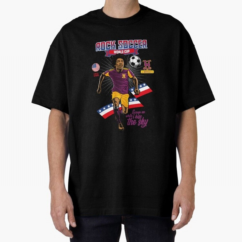 Rock Soccer World Cup Classic T-Shirt Stand Proud for FIFA World Cup 2026 Group Stage Connected to Messi and Cristiano Ronaldo, France and Portugal Energy, Vintage Soccer Flavor, Modern Football Stars, National Flags and Final Night Emotion; Great