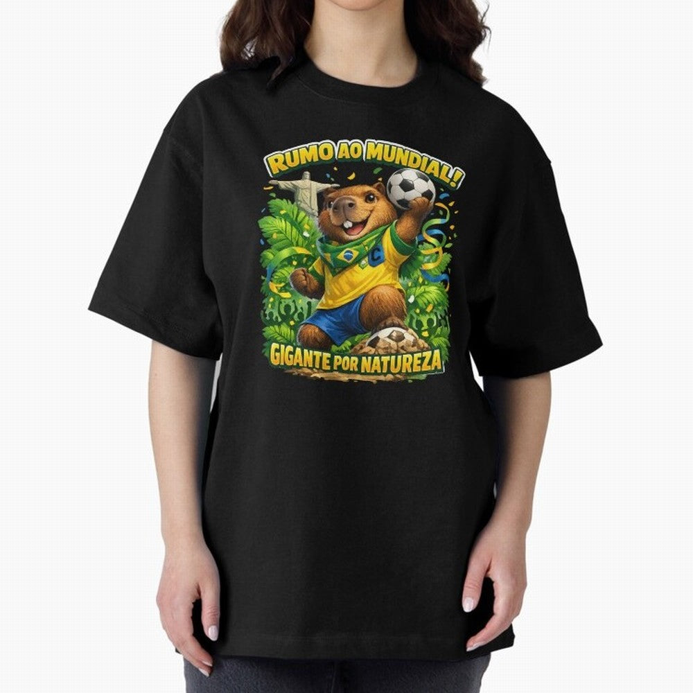Brazil World Cup 2026 Capybara Fan Shirt Classic T-Shirt Carry FIFA World Cup 2026 USA Canada Mexico for Fans of Messi and England, Bringing Sports Nostalgia, International Competition, Famous Players and Unforgettable Victories; Perfect for
