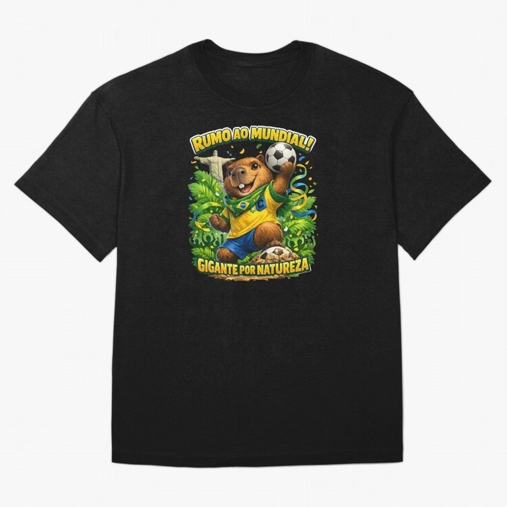 Brazil World Cup 2026 Capybara Fan Shirt Classic T-Shirt Carry FIFA World Cup 2026 USA Canada Mexico for Fans of Messi and England, Bringing Sports Nostalgia, International Competition, Famous Players and Unforgettable Victories; Perfect for