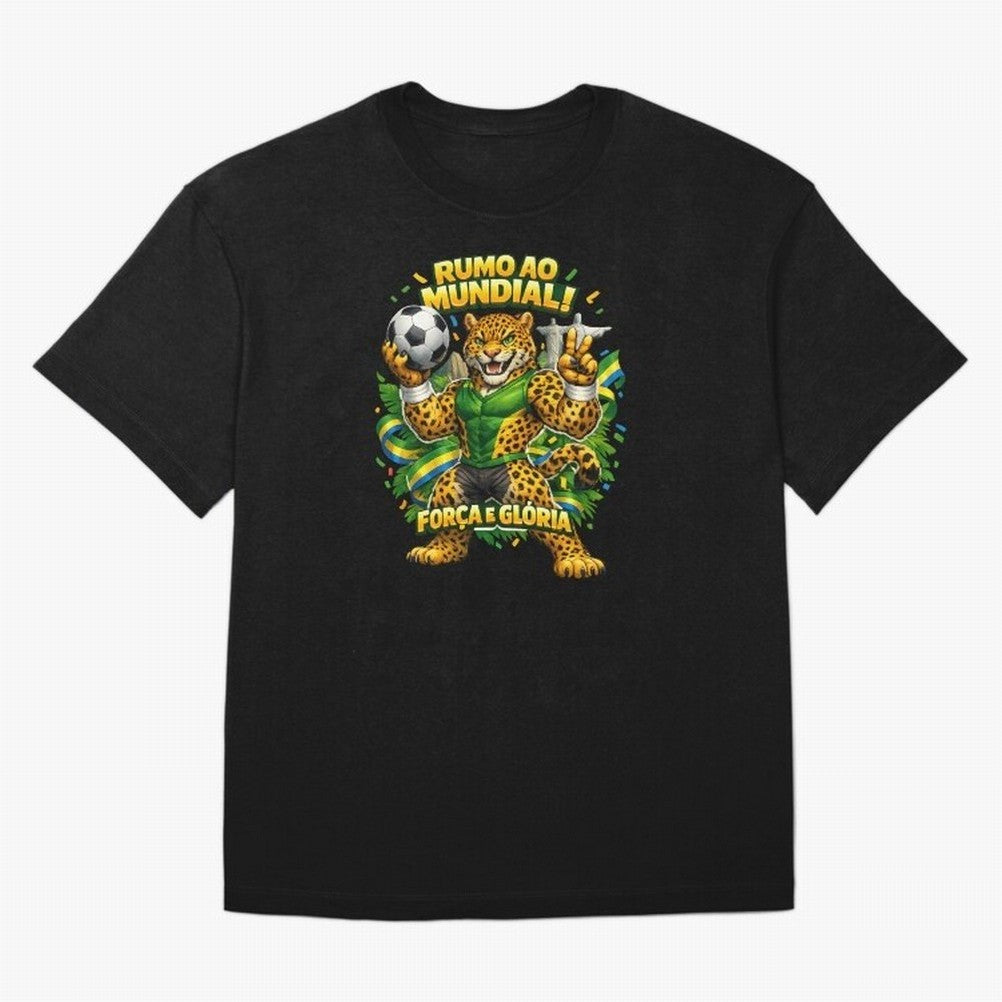 Brazil World Cup 2026 Jaguar Fan Art Classic T-Shirt Celebrate Rivalries and Pride in FIFA World Cup 2026 Group Stage for Fans of Messi and Cristiano Ronaldo and England, Bringing Global Supporter Spirit, Legendary Goals, National Colors and