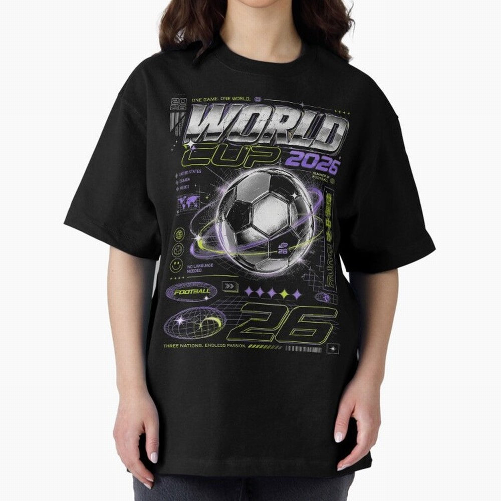 WORLD CUP 2026 RETRO Classic T-Shirt Represent FIFA World Cup 2026 USA Canada Mexico Featuring Neymar, Haaland and Cristiano Ronaldo, France and Portugal Energy, Fan Favorite Moments, National Team Passion, Big Match Drama and Soccer History; Built