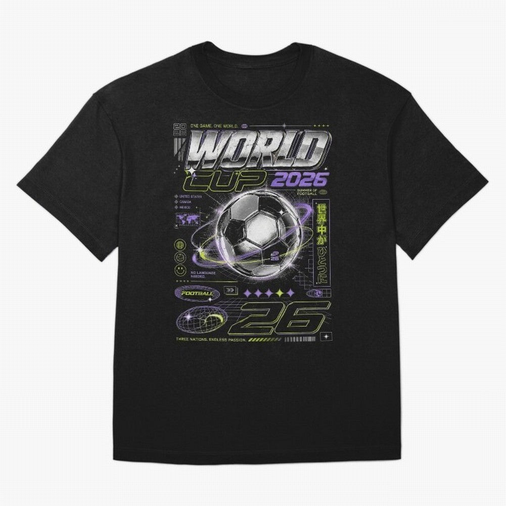 WORLD CUP 2026 RETRO Classic T-Shirt Represent FIFA World Cup 2026 USA Canada Mexico Featuring Neymar, Haaland and Cristiano Ronaldo, France and Portugal Energy, Fan Favorite Moments, National Team Passion, Big Match Drama and Soccer History; Built
