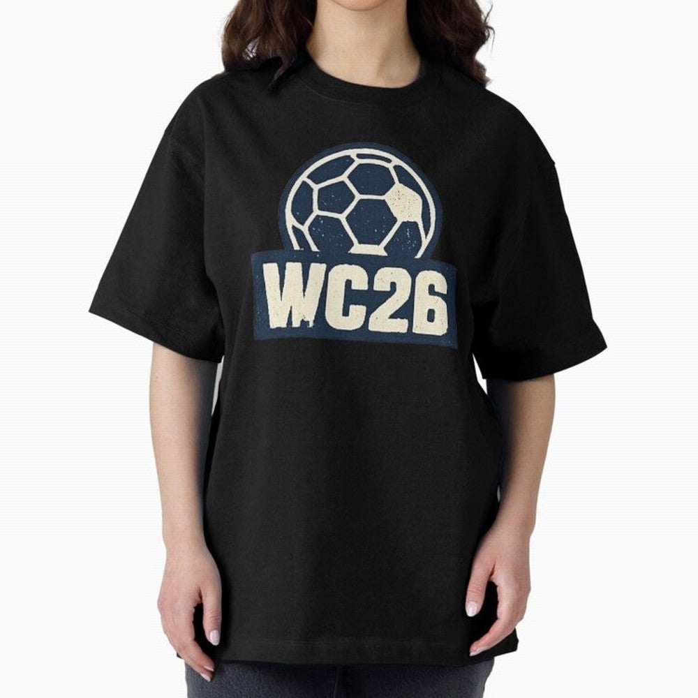 WC26 Retro Soccer Ball Vintage Football Fan Design Classic T-Shirt Celebrate Golden Goal Energy in FIFA World Cup 2026 Group Stage Driven by Messi, Neymar and Mbappe, England, France and Netherlands Energy, Stadium Memories, Football Loyalty,