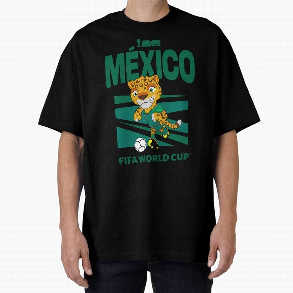 Kids World Cup26 Mexico Mascot Ball Classic T-Shirt Bring Retro Soccer Energy to the FIFA World Cup 2026 USA Canada Mexico Journey through Messi, CR7 and Mbappe Highlights, Portugal, Spain and Germany Pride, Stadium Memories, Football Loyalty,