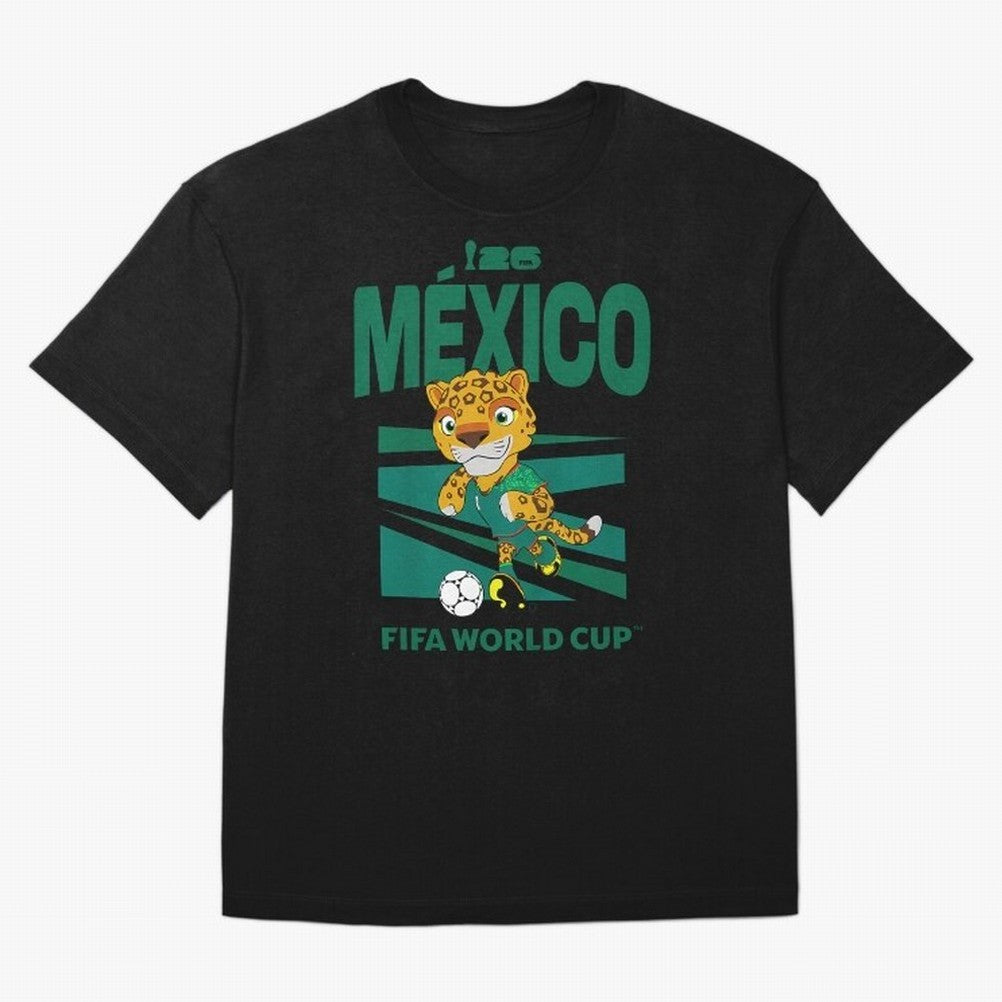 Kids World Cup26 Mexico Mascot Ball Classic T-Shirt Bring Retro Soccer Energy to the FIFA World Cup 2026 USA Canada Mexico Journey through Messi, CR7 and Mbappe Highlights, Portugal, Spain and Germany Pride, Stadium Memories, Football Loyalty,