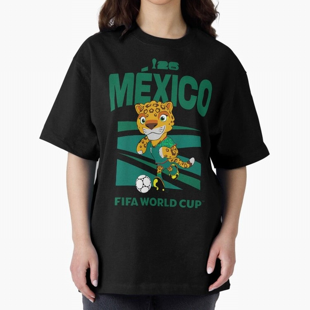 Kids World Cup26 Mexico Mascot Ball Classic T-Shirt Bring Retro Soccer Energy to the FIFA World Cup 2026 USA Canada Mexico Journey through Messi, CR7 and Mbappe Highlights, Portugal, Spain and Germany Pride, Stadium Memories, Football Loyalty,