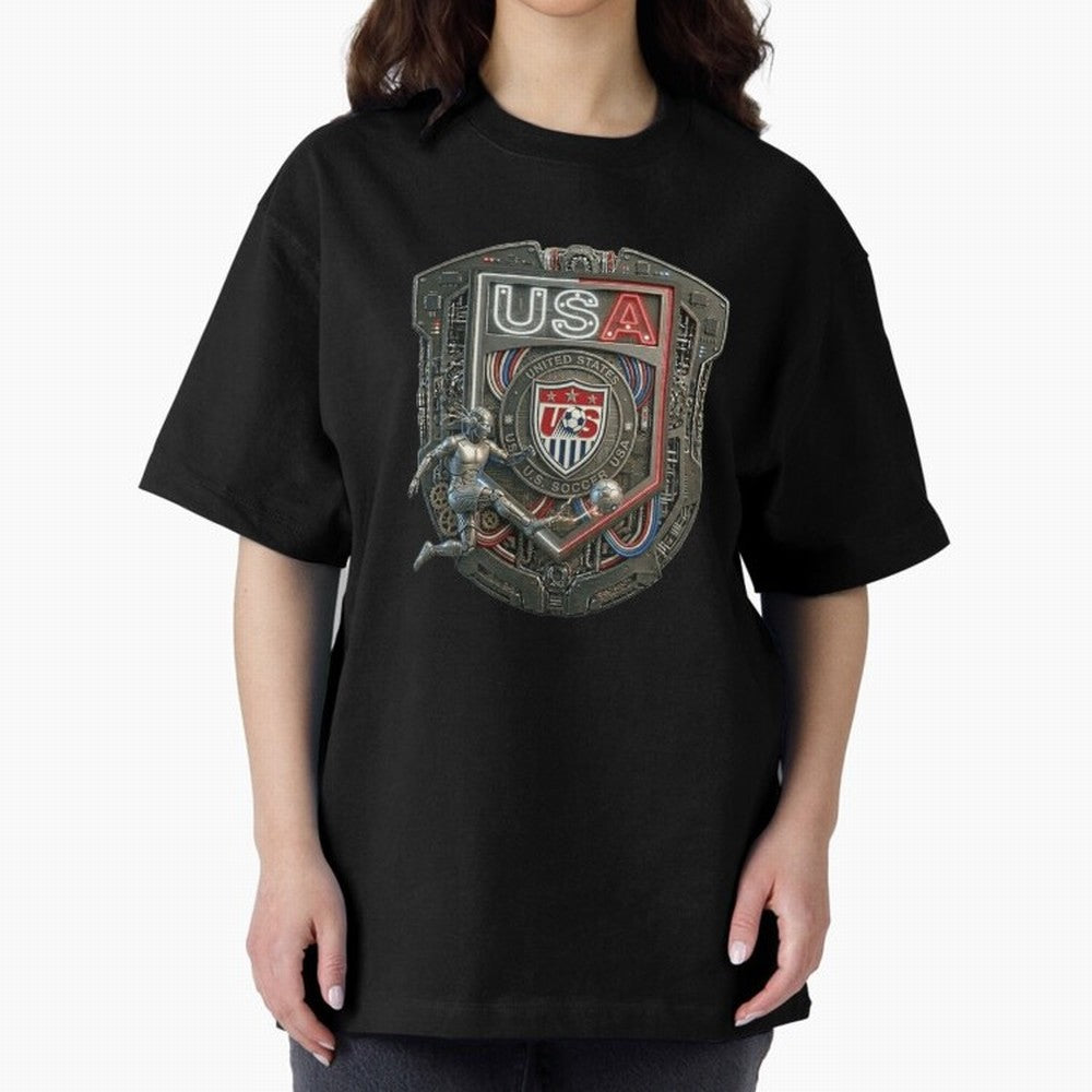 USA SOCCER SHIELD KICKING BALL Classic T-Shirt Show Your Stadium Side during the FIFA World Cup 2026 USA Canada Mexico Journey through Messi, CR7 and Mbappe Highlights, Spain and Netherlands Pride, Fan Favorite Moments, National Team Passion, Big