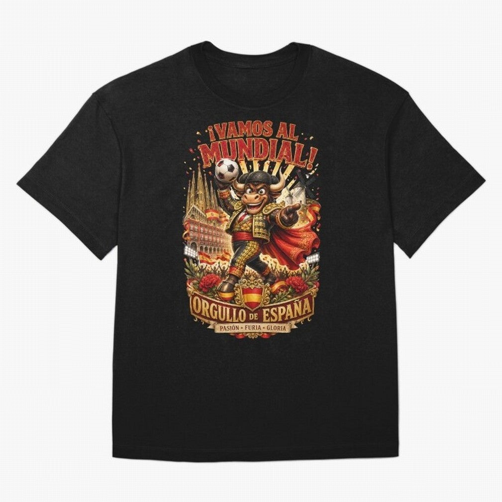 Spain World Cup 2026 Bull Fan Art Classic T-Shirt Feel FIFA World Cup 2026 Group Stage for Fans of Mbappe and Neymar and Germany, Bringing Worldwide Fan Energy, Dramatic Goals, Stadium Lights and Championship Celebrations; Perfect for Supporters