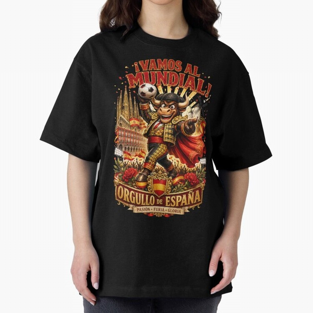 Spain World Cup 2026 Bull Fan Art Classic T-Shirt Feel FIFA World Cup 2026 Group Stage for Fans of Mbappe and Neymar and Germany, Bringing Worldwide Fan Energy, Dramatic Goals, Stadium Lights and Championship Celebrations; Perfect for Supporters