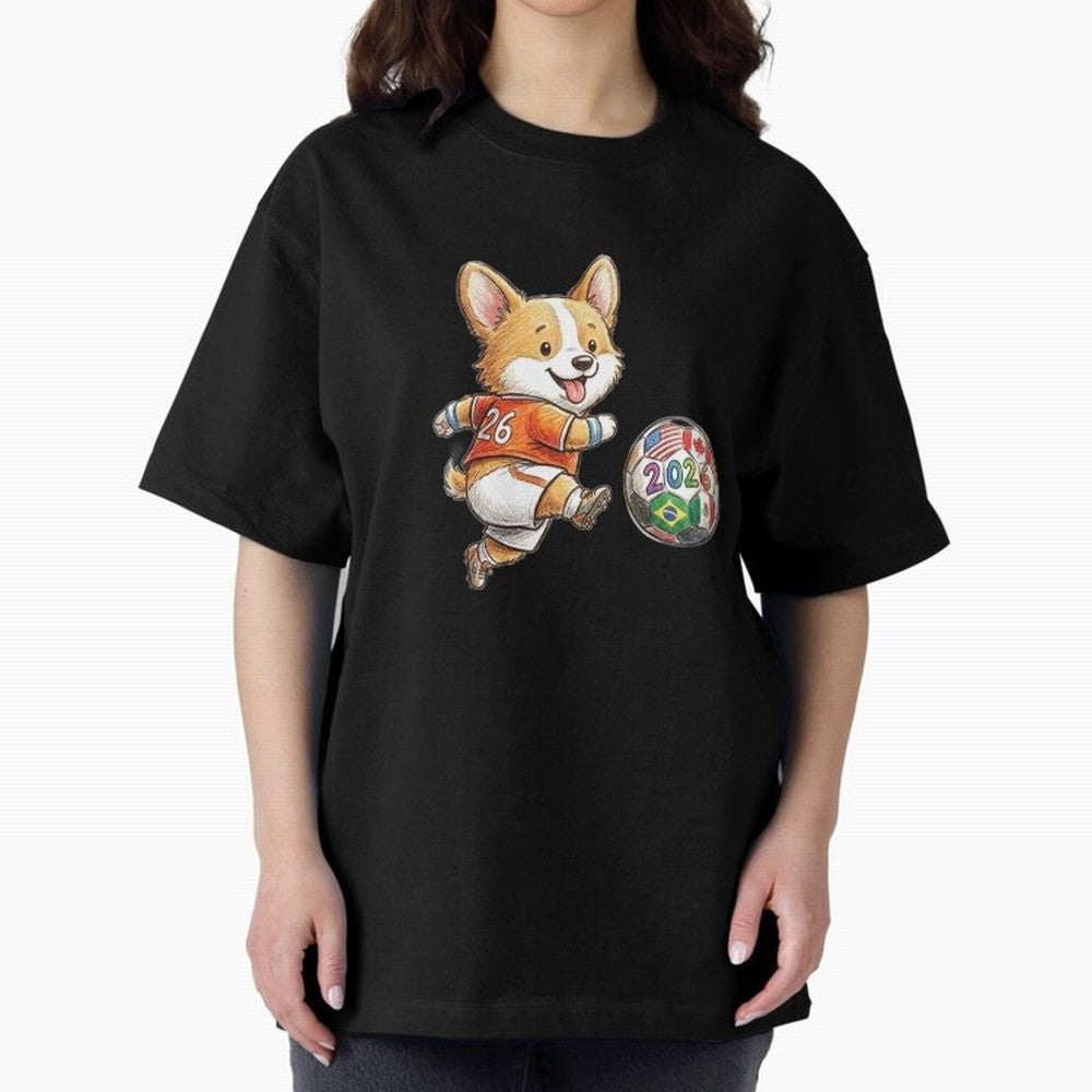 Cute Corgi Soccer Striker - 2026 World Cup Orange Jersey Classic T-Shirt Turn Every Weekend Toward FIFA World Cup 2026 Connected to Mbappe, Spain Energy, Stadium Chants, National Pride, Trophy Dreams and Unforgettable Football Memories; Created for
