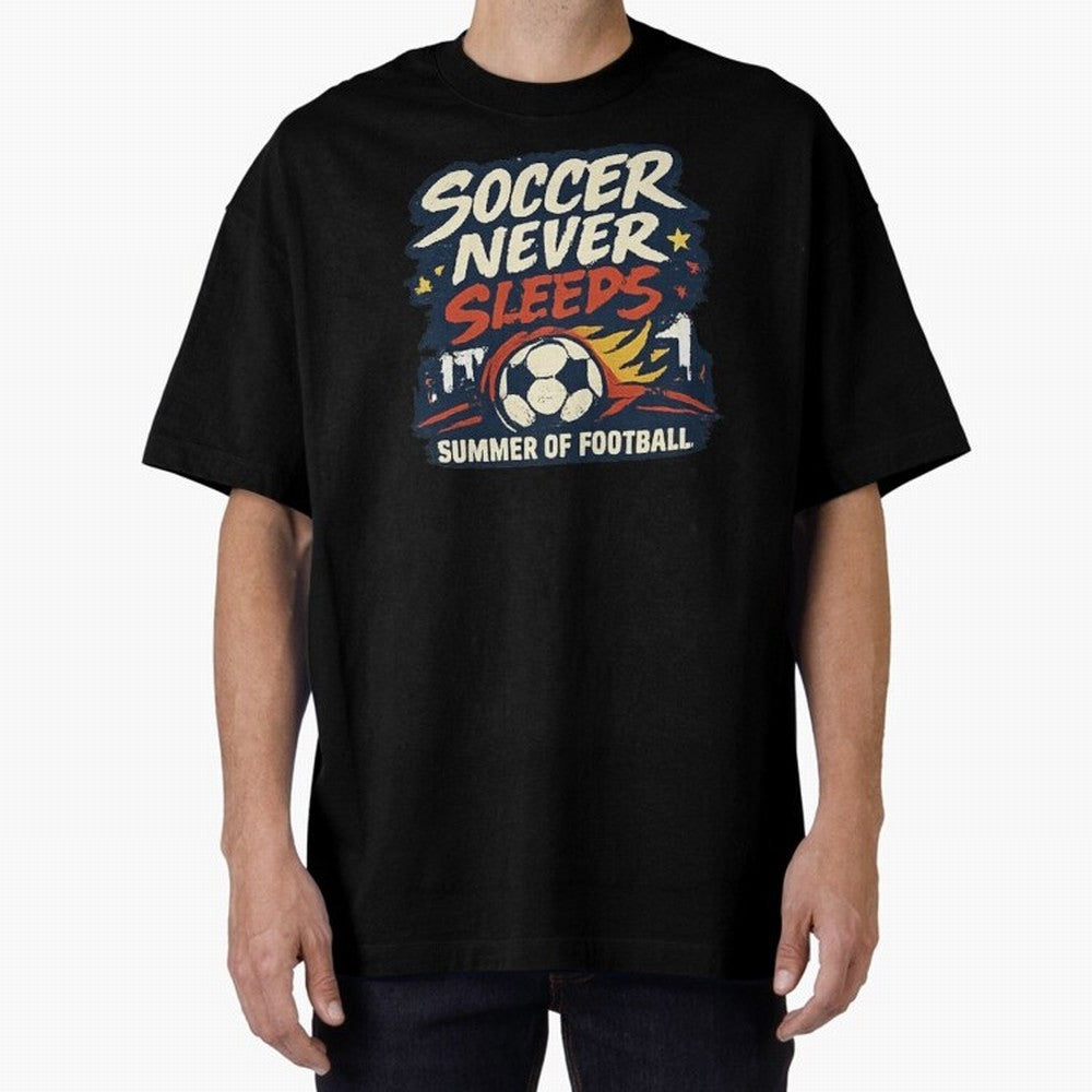 Soccer Never Sleeps Summer of Football Vintage Soccer Fan Tee Classic T-Shirt Celebrate the Biggest Stage of the FIFA World Cup 2026 Journey through Messi, Neymar and Mbappe Highlights, France Pride, Game Day Rituals, Football Legends, Country