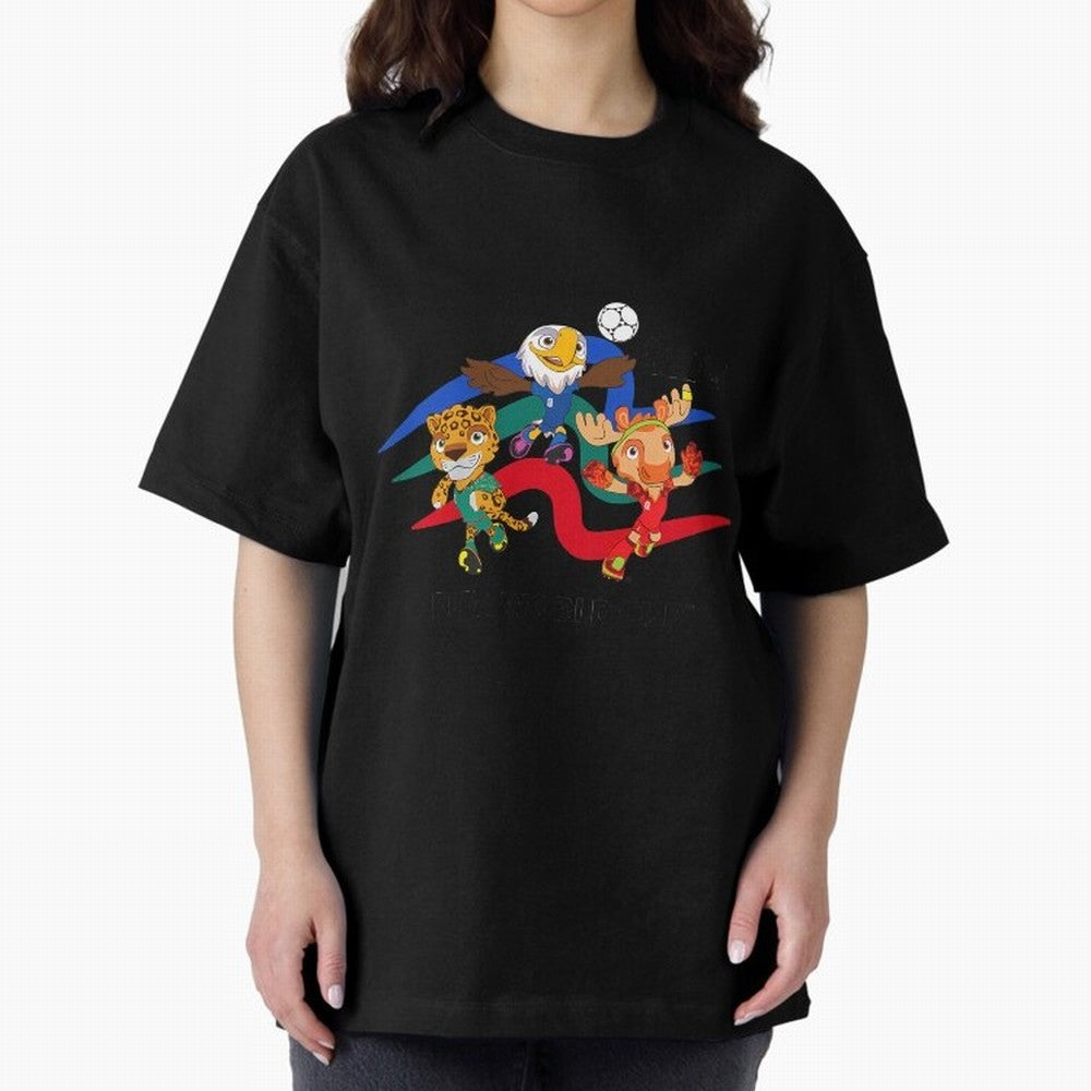 Kids World Cup26 Host Country Mascots Action Classic T-Shirt Feel the Heartbeat of FIFA World Cup 2026 USA Canada Mexico Spirit, with Brazil, Mbappe, Match Day Excitement, Supporter Culture, Golden Goals and Global Football Passion; Perfect for