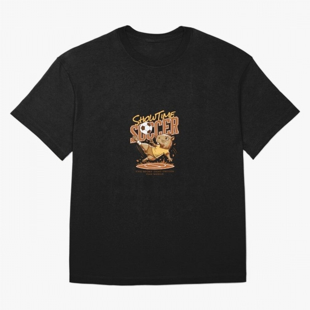 Capybara Playing Soccer Football Vibes Classic T-Shirt Bring International Match Energy to Global Football Passion for FIFA World Cup 2026 Group Stage, Highlighting Messi, France and Portugal, Game Day Rituals, Football Legends, Country Pride and