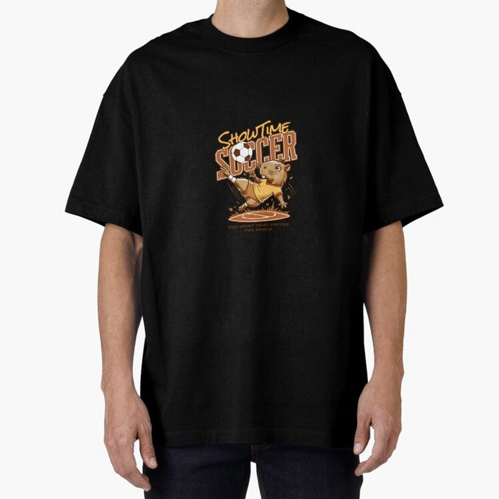 Capybara Playing Soccer Football Vibes Classic T-Shirt Bring International Match Energy to Global Football Passion for FIFA World Cup 2026 Group Stage, Highlighting Messi, France and Portugal, Game Day Rituals, Football Legends, Country Pride and