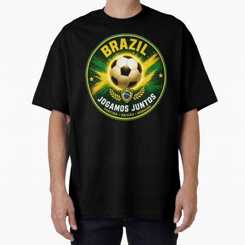 Vibrant and Elegant Brazil Soccer Emblem Classic T-Shirt Support FIFA World Cup 2026 USA Canada Mexico Spirit, Featuring Brazil, CR7 and Messi, Global Supporter Spirit, Legendary Goals, National Colors and Tournament Celebration; Created for Match