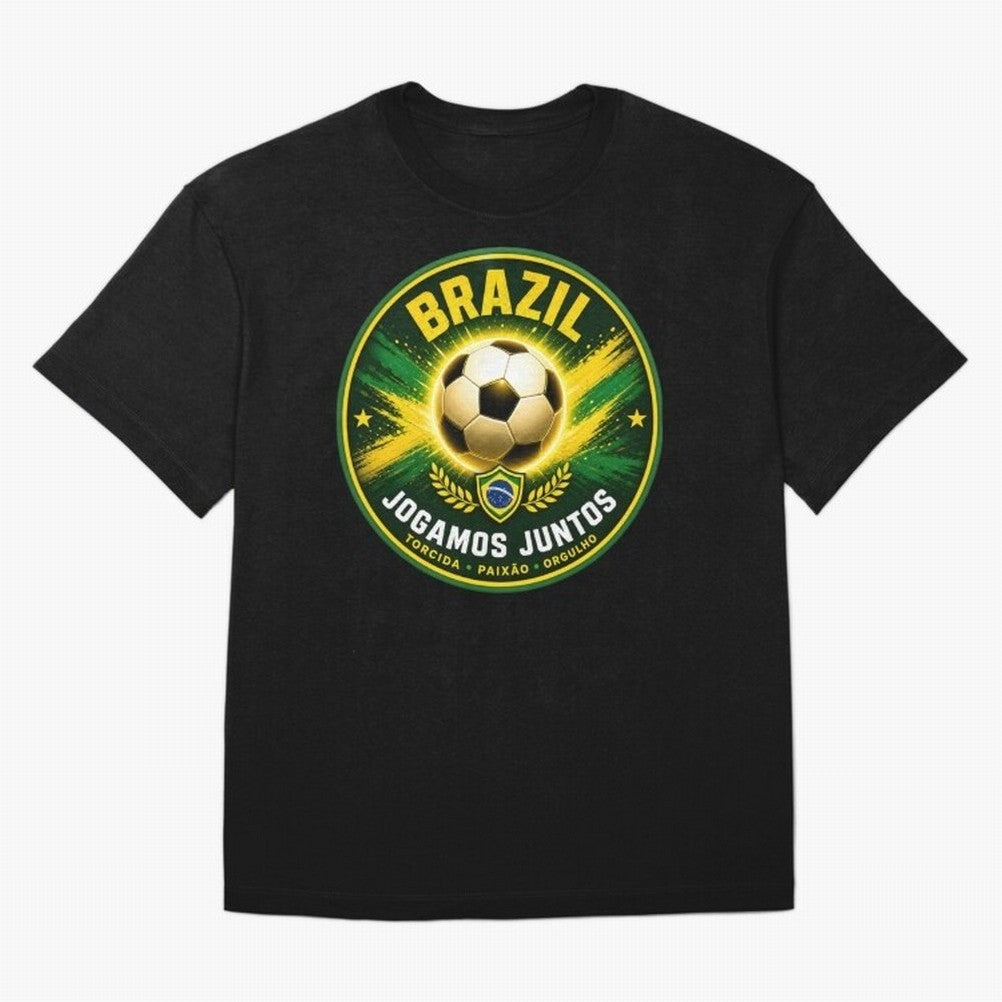 Vibrant and Elegant Brazil Soccer Emblem Classic T-Shirt Support FIFA World Cup 2026 USA Canada Mexico Spirit, Featuring Brazil, CR7 and Messi, Global Supporter Spirit, Legendary Goals, National Colors and Tournament Celebration; Created for Match