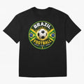 Elegant Brazil Football Emblem Classic T-Shirt Showcase the FIFA World Cup 2026 Group Stage Journey through Haaland and Mbappe Highlights, Brazil, Portugal and Argentina Pride, Stadium Chants, National Pride, Trophy Dreams and Unforgettable