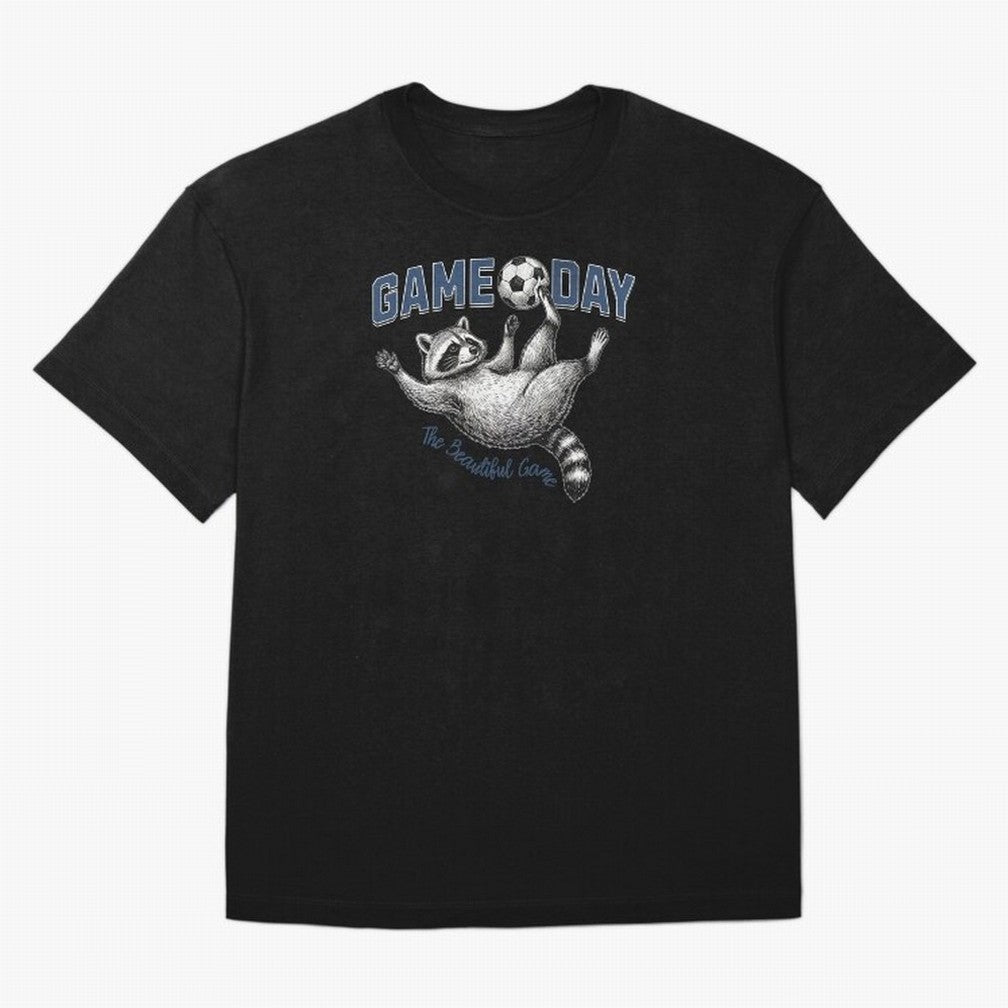 Raccoon Soccer Game Day The Beautiful Game Classic T-Shirt Relive FIFA World Cup 2026 Group Stage Spirit, Featuring Portugal, Spain and Germany, Neymar, Haaland and Cristiano Ronaldo, Football Festival Excitement, Trophy Ambitions, Country