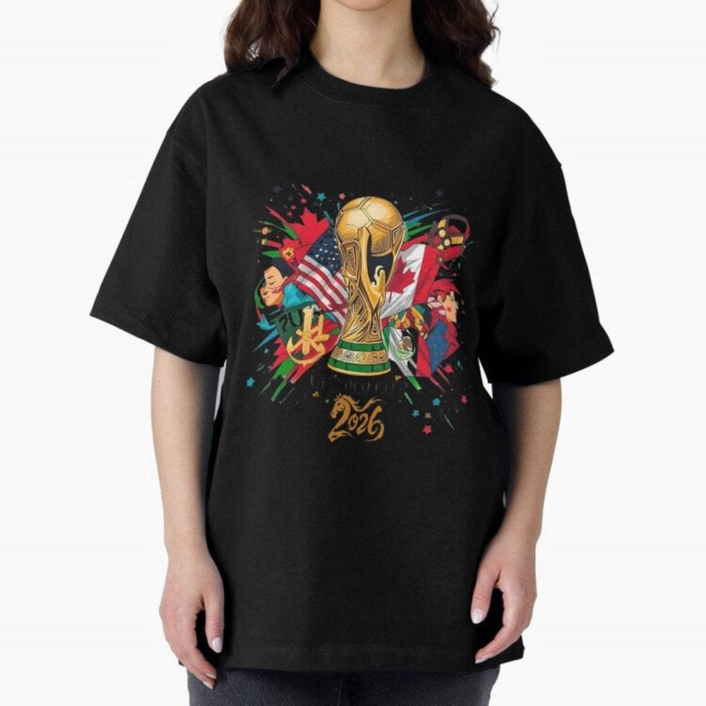 North America 2026 Splash Art Classic T-Shirt Refresh Global Football Passion for FIFA World Cup 2026 USA Canada Mexico, Made for Messi, CR7 and Mbappe, Brazil, Champion Mindset, Group Stage Buzz, Knockout Tension and Passionate Fan Culture; Ideal