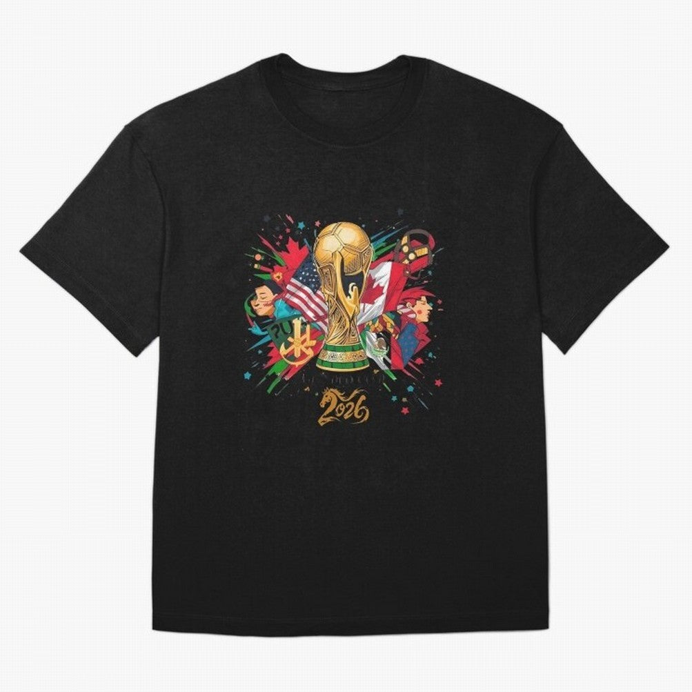 North America 2026 Splash Art Classic T-Shirt Refresh Global Football Passion for FIFA World Cup 2026 USA Canada Mexico, Made for Messi, CR7 and Mbappe, Brazil, Champion Mindset, Group Stage Buzz, Knockout Tension and Passionate Fan Culture; Ideal