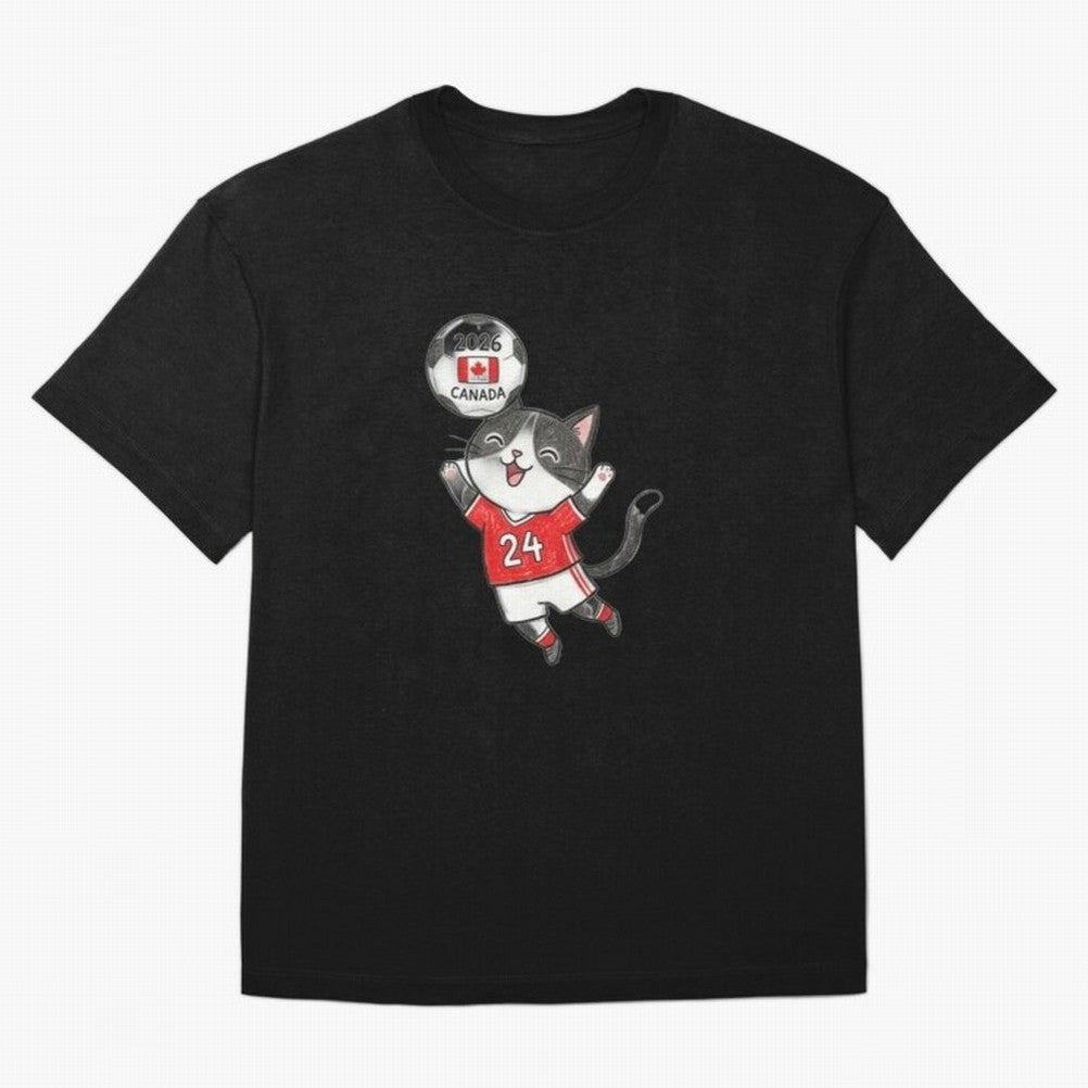 Canada Soccer Cat #24 - 2026 World Cup Celebration Classic T-Shirt Make Memories around FIFA World Cup 2026 for Fans of Haaland and France and Portugal, Bringing Tournament Hype, Historic Matchups, Family Viewing Parties and Global Sports Pride;