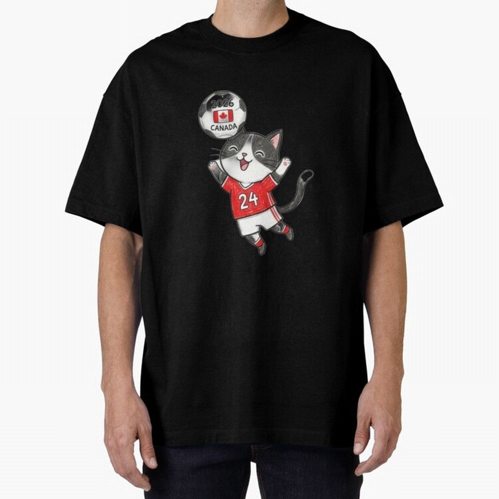 Canada Soccer Cat #24 - 2026 World Cup Celebration Classic T-Shirt Make Memories around FIFA World Cup 2026 for Fans of Haaland and France and Portugal, Bringing Tournament Hype, Historic Matchups, Family Viewing Parties and Global Sports Pride;