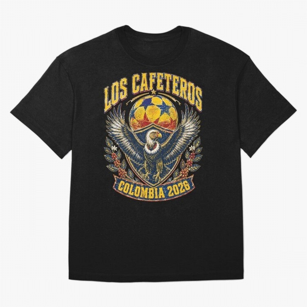 Los Cafeteros Colombia 2026 World Cup Soccer T-Shirt Classic T-Shirt Bring World Football Passion into Global Football Passion for FIFA World Cup 2026, Featuring Haaland, France and Portugal, Global Supporter Spirit, Legendary Goals, National