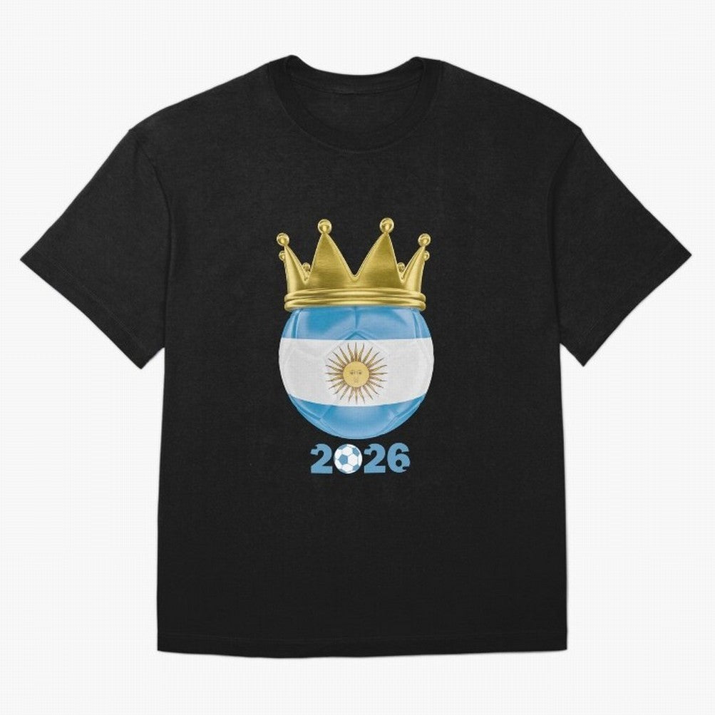 Argentina Football Champion Crown 2026 Classic T-Shirt Celebrate Global Passion for Match Day Hype around FIFA World Cup 2026 Group Stage, Neymar, England and Germany, Football Passion, Legendary Performances, Festival Vibes and Supporter