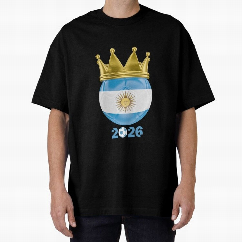 Argentina Football Champion Crown 2026 Classic T-Shirt Celebrate Global Passion for Match Day Hype around FIFA World Cup 2026 Group Stage, Neymar, England and Germany, Football Passion, Legendary Performances, Festival Vibes and Supporter