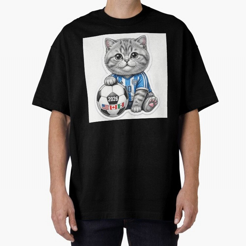 Cute Soccer Kitten #10 - FIFA 2026 World Cup Fan Art Classic T-Shirt Bring Legendary Rivalry Energy to FIFA World Cup 2026 Group Stage for Fans of Messi and Argentina, France and Brazil, Bringing Vintage Soccer Flavor, Modern Football Stars,