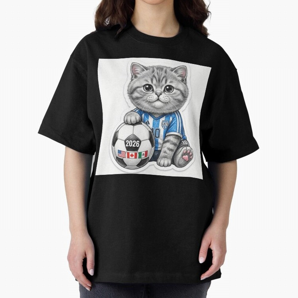 Cute Soccer Kitten #10 - FIFA 2026 World Cup Fan Art Classic T-Shirt Bring Legendary Rivalry Energy to FIFA World Cup 2026 Group Stage for Fans of Messi and Argentina, France and Brazil, Bringing Vintage Soccer Flavor, Modern Football Stars,