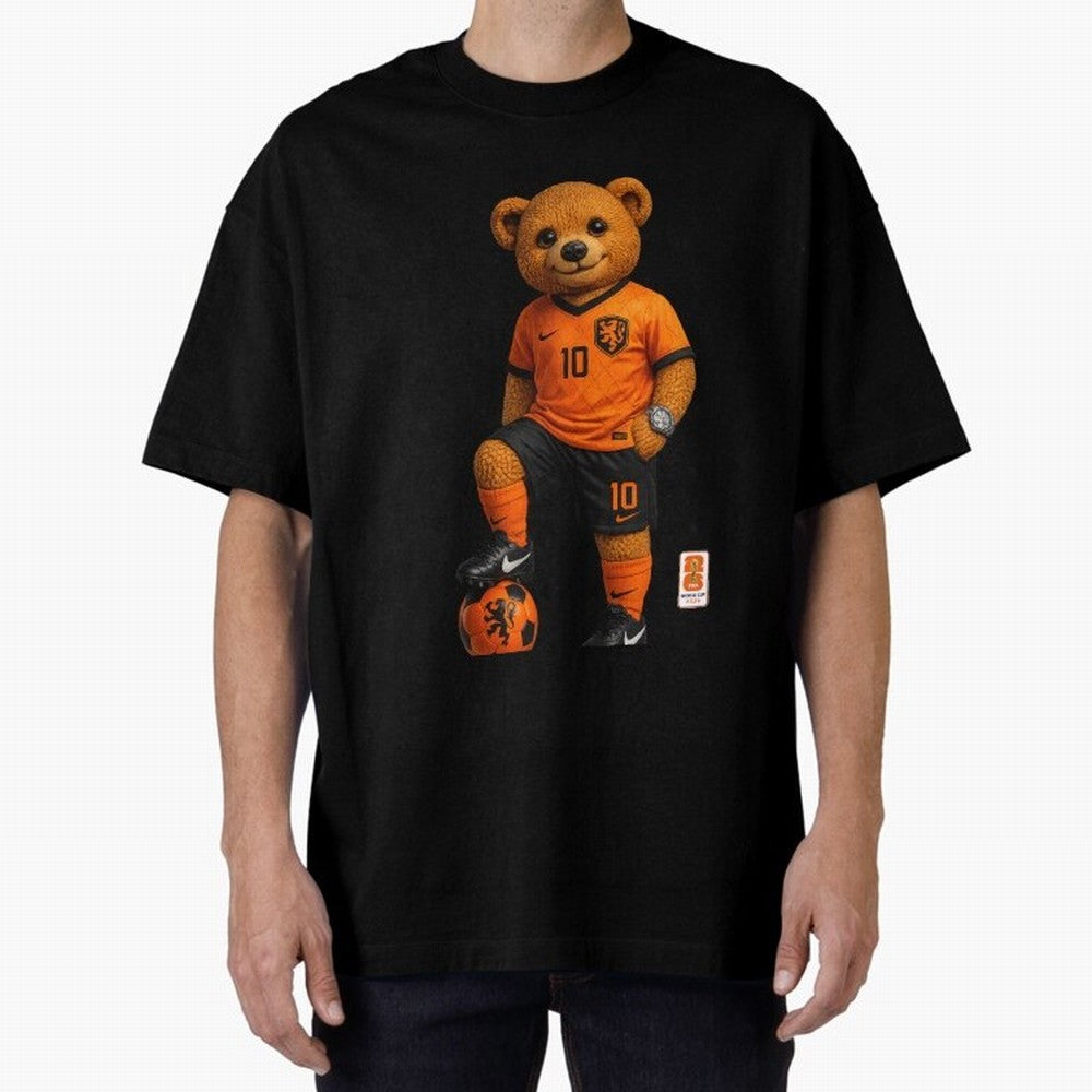 Netherlands Soccer Bear World Cup Teddy Bear Classic T-Shirt Honor the Beautiful Game during FIFA World Cup 2026 USA Canada Mexico Spirit, Connected to Spain and Netherlands, Messi, CR7 and Mbappe, Global Supporter Spirit, Legendary Goals, National