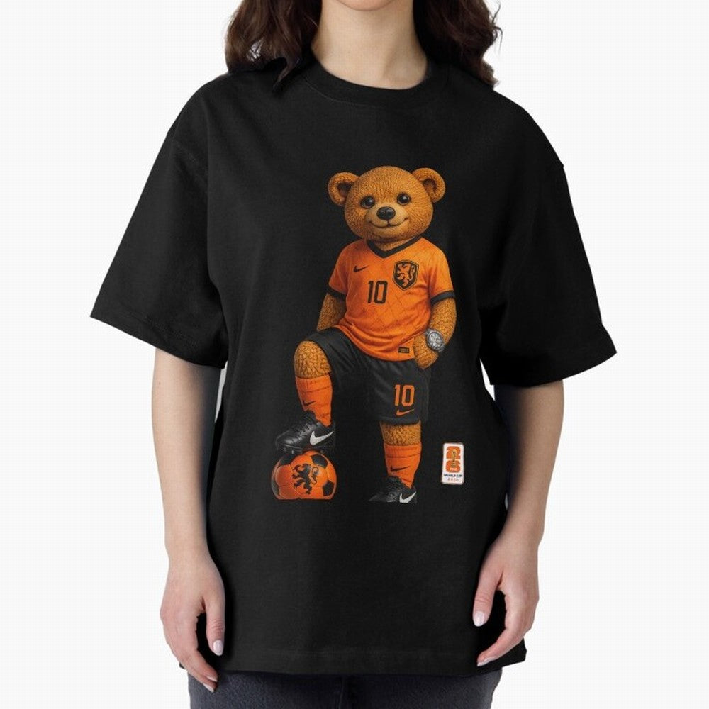 Netherlands Soccer Bear World Cup Teddy Bear Classic T-Shirt Honor the Beautiful Game during FIFA World Cup 2026 USA Canada Mexico Spirit, Connected to Spain and Netherlands, Messi, CR7 and Mbappe, Global Supporter Spirit, Legendary Goals, National