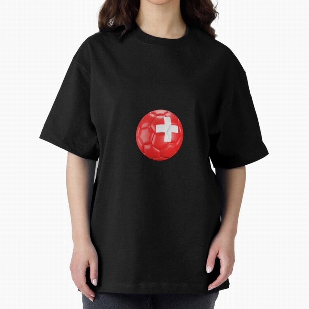 Switzerland Football Classic T-Shirt Show Up for the Glory of Global Football Passion for FIFA World Cup 2026, Highlighting CR7 and Messi, Netherlands, Vintage Soccer Flavor, Modern Football Stars, National Flags and Final Night Emotion; Built for
