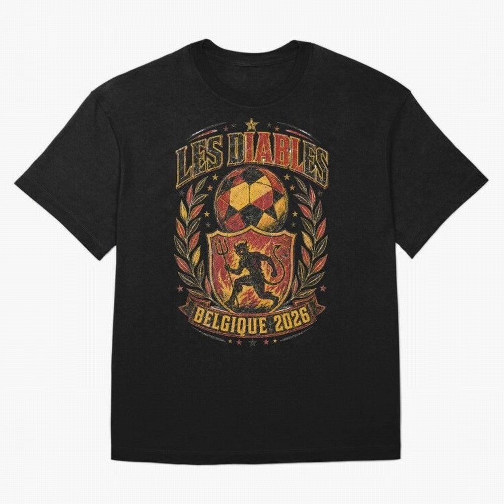 Les Diables Rouges Belgique 2026 World Cup Soccer T-Shirt Classic T-Shirt Feel International Energy from Match Day Hype around FIFA World Cup 2026 USA Canada Mexico, CR7, Portugal, Spain and Germany, Game Day Rituals, Football Legends, Country