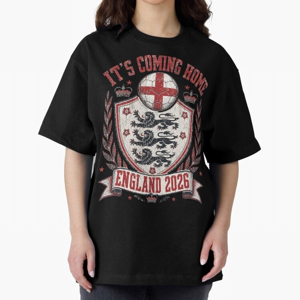 It's Coming Home England 2026 World Cup Soccer T-Shirt Classic T-Shirt Make the Season About FIFA World Cup 2026 USA Canada Mexico Centered on Cristiano Ronaldo, Haaland and CR7, Argentina Energy, Championship Spirit, Famous Goals, Roaring Crowds