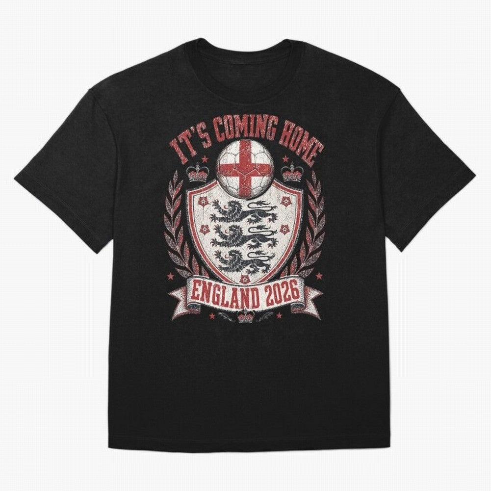 It's Coming Home England 2026 World Cup Soccer T-Shirt Classic T-Shirt Make the Season About FIFA World Cup 2026 USA Canada Mexico Centered on Cristiano Ronaldo, Haaland and CR7, Argentina Energy, Championship Spirit, Famous Goals, Roaring Crowds