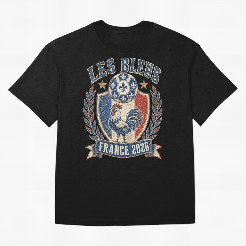 Les Bleus France 2026 World Cup Soccer T-Shirt Classic T-Shirt Mark Match Day Hype around FIFA World Cup 2026 USA Canada Mexico, Messi, Argentina and Brazil, Football Passion, Legendary Performances, Festival Vibes and Supporter Community; Built