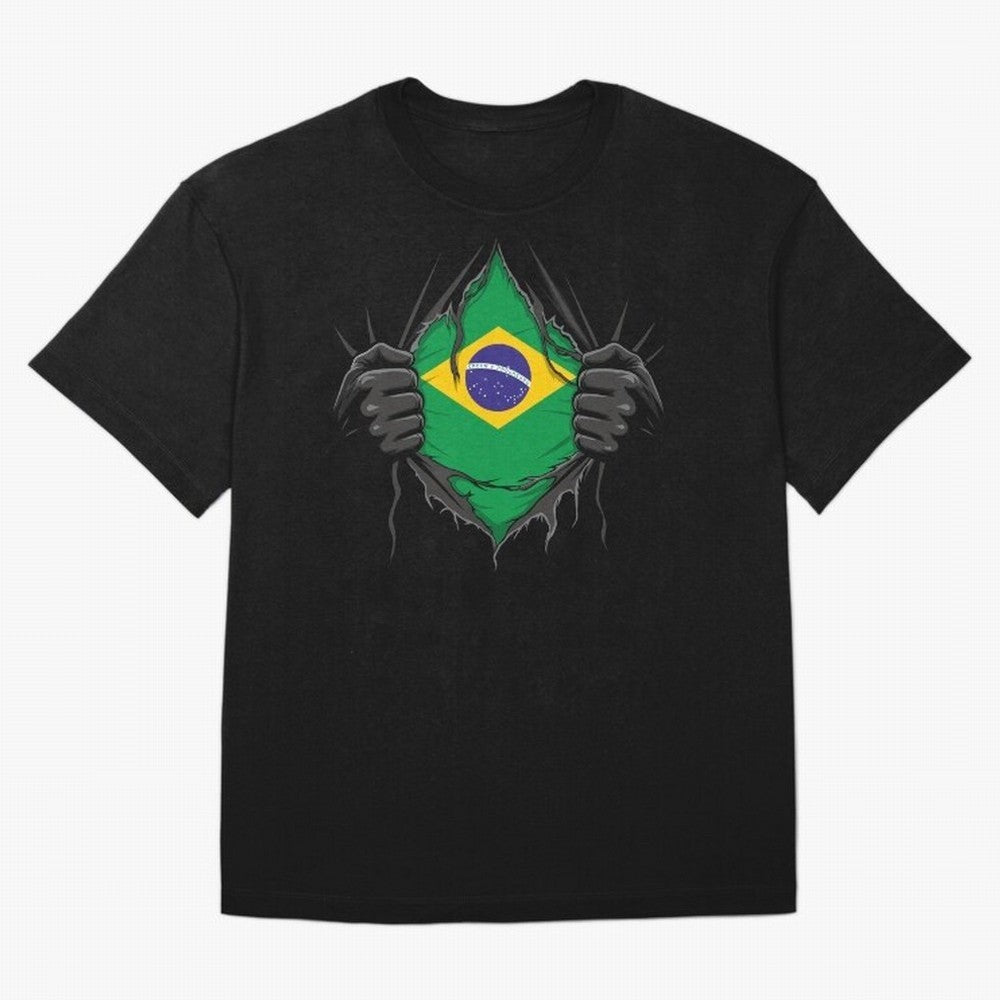Brazil Flag - National Team Fans Classic T-Shirt Capture FIFA World Cup 2026 Group Stage Connected to Neymar, Brazil, Portugal and Argentina Energy, Match Day Excitement, Supporter Culture, Golden Goals and Global Football Passion; Made for Die