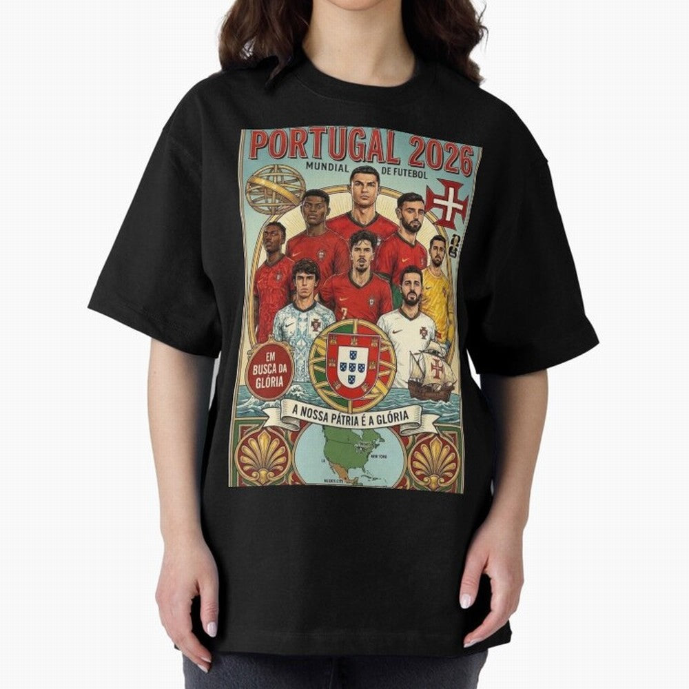 Portugal 2026 ¨C In Search of Glory Classic T-Shirt Experience the Global Stage of the FIFA World Cup 2026 Journey through Mbappe Highlights, Brazil Pride, Football Passion, Legendary Performances, Festival Vibes and Supporter Community; Perfect