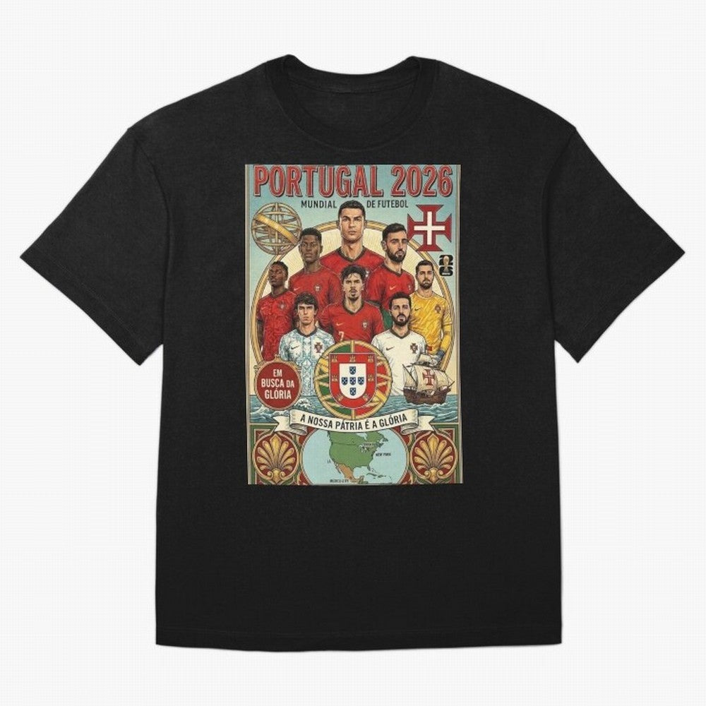 Portugal 2026 ¨C In Search of Glory Classic T-Shirt Experience the Global Stage of the FIFA World Cup 2026 Journey through Mbappe Highlights, Brazil Pride, Football Passion, Legendary Performances, Festival Vibes and Supporter Community; Perfect