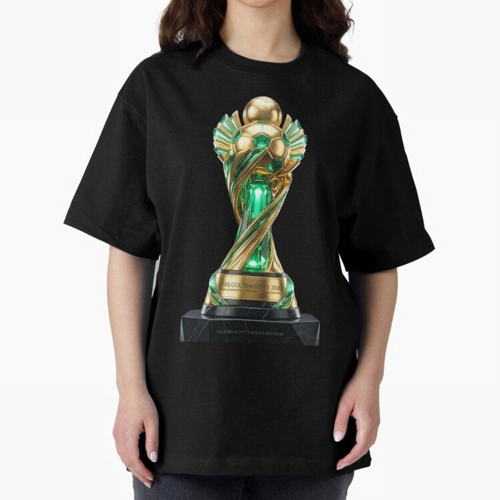 The Golden Glory 2026 - Futurist Soccer Trophy Classic T-Shirt Honor FIFA World Cup 2026 USA Canada Mexico Connected to Cristiano Ronaldo, Haaland and CR7, Portugal, Spain and Germany Energy, Game Day Rituals, Football Legends, Country Pride and